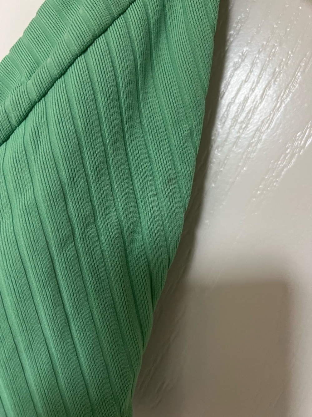 BECCA Ribbed Green Triangle Bikini - Picture 7 of 8
